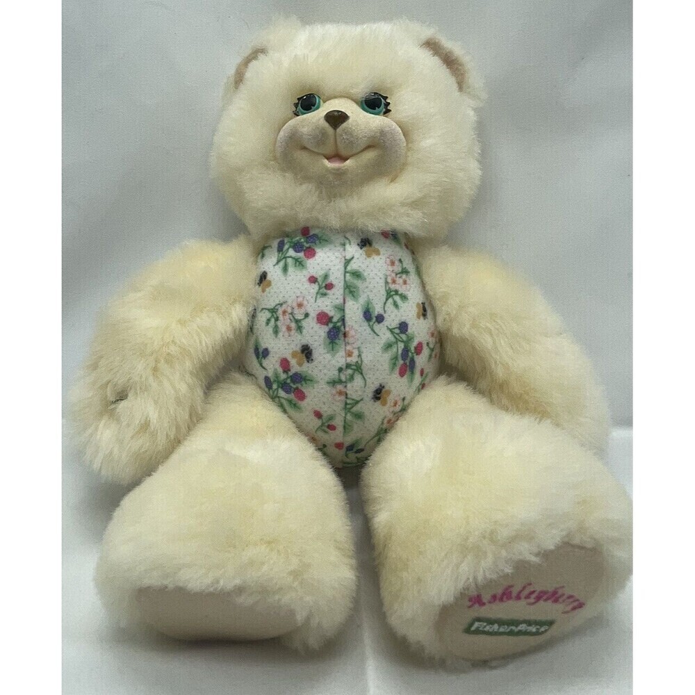 VINTAGE FISHER PRICE ASHLEYBERRY Bear Doll Plush Stuffed Animal Toy 10” 1998